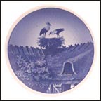 Storks Nesting, Royal Copenhagen Plaquette #49 MAIN