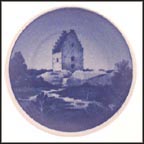Church Buried in Sand, Royal Copenhagen Plaquette #81 MAIN