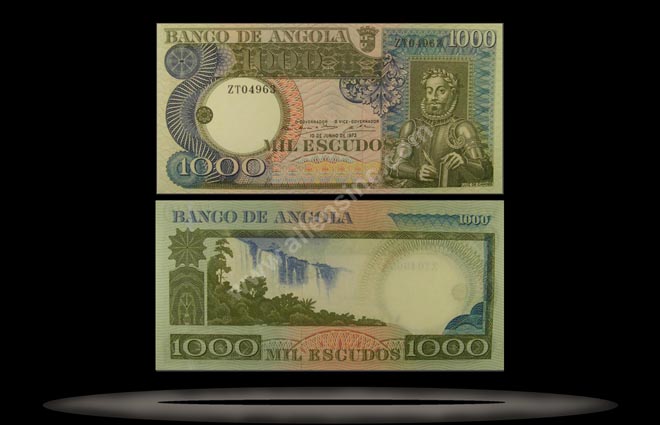 Angola Banknote, 1000 Escudos, 10.6.1973, P#108 MAIN
