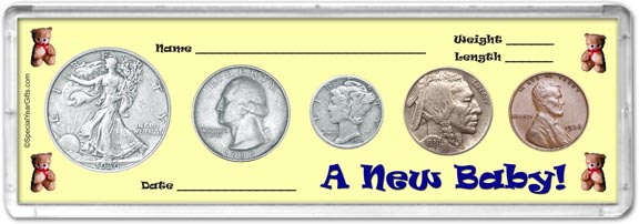 1936 A New Baby! Coin Gift Set LARGE