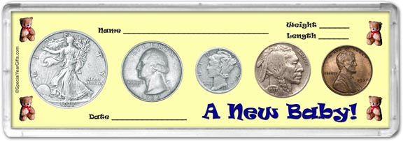 1937 A New Baby! Coin Gift Set LARGE