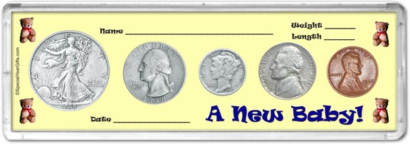 1938 A New Baby! Coin Gift Set LARGE