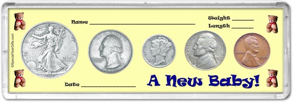 1939 A New Baby! Coin Gift Set LARGE