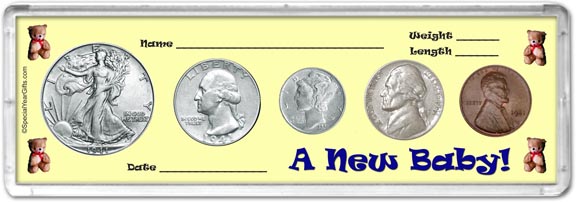 1941 A New Baby! Coin Gift Set LARGE