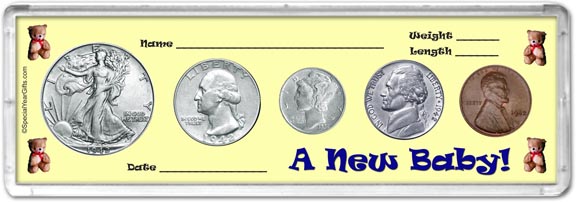 1942 A New Baby! Coin Gift Set LARGE