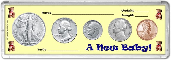 1947 A New Baby! Coin Gift Set LARGE