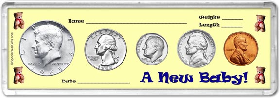 1965 A New Baby! Coin Gift Set LARGE