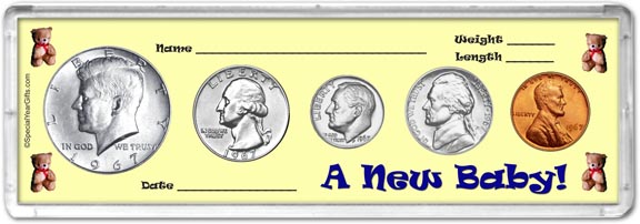 1967 A New Baby! Coin Gift Set LARGE
