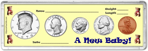 1970 A New Baby! Coin Gift Set LARGE