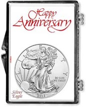2013 Happy Anniversary American Silver Eagle Gift Display THUMBNAIL