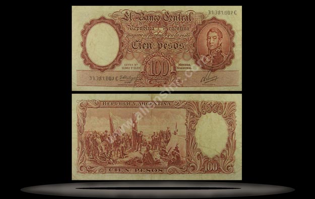 Argentina Banknote, 100 Pesos, ND (1957-67), P#272c MAIN