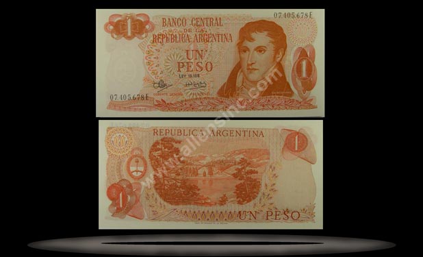 Argentina Banknote, 1 Peso, ND (1970-73), P#287 MAIN
