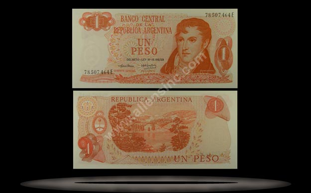Argentina Banknote, 1 Peso, ND (1974), P#293 MAIN