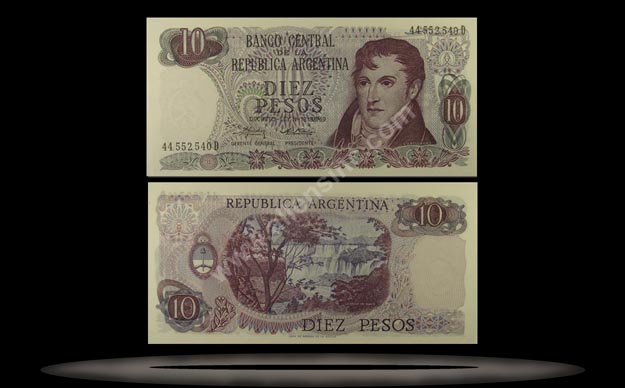 Argentina Banknote, 10 Pesos, ND (1973-76), P#295 MAIN