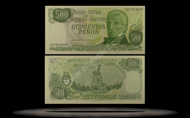 Argentina Banknote, 500 Pesos, ND (1977-82), P#303c MAIN