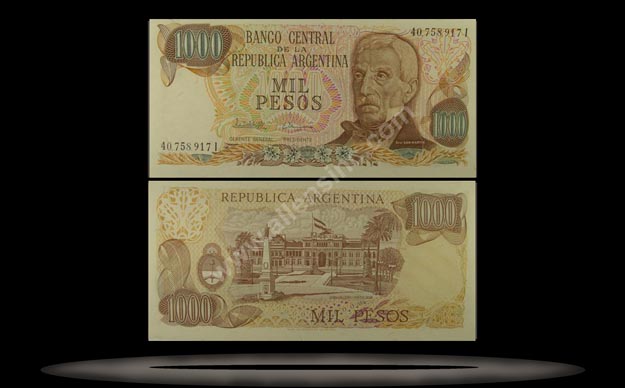 Argentina Banknote, 1000 Pesos, ND (1976-82), P#304c MAIN
