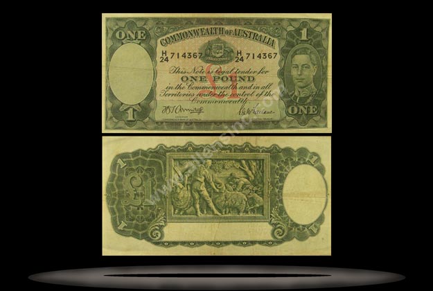 Australia Banknote, 1 Pound, ND (1942), P#26b MAIN