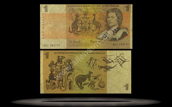 Australia Banknote, 1 Dollar, ND (1966), P#37a MAIN