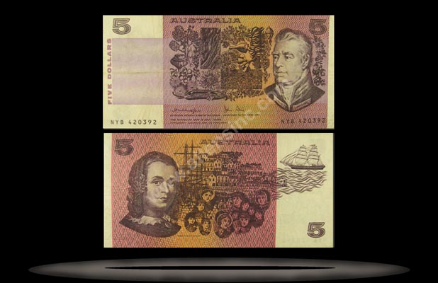 Australia Banknote, 5 Dollars, ND (1985), P#44e MAIN