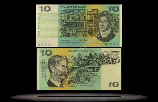 Australia Banknote, 10 Dollars, ND (1990), P#45f MAIN