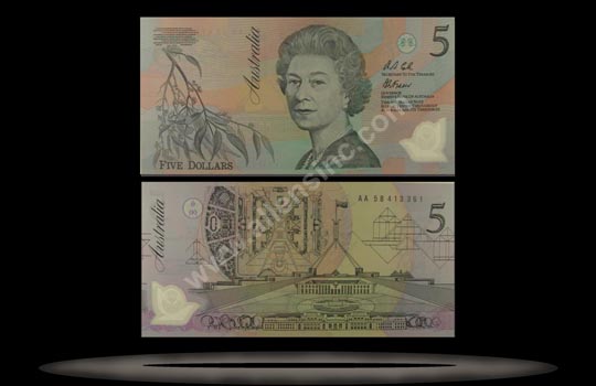 Australia Banknote, 5 Dollars, ND (1992-93), P#50a MAIN