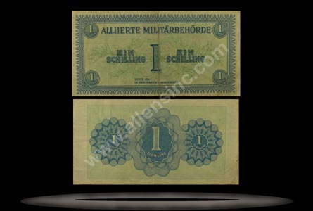 Allied Military Authority, Austria Banknote, 1 Shilling, 1944, P#103b MAIN