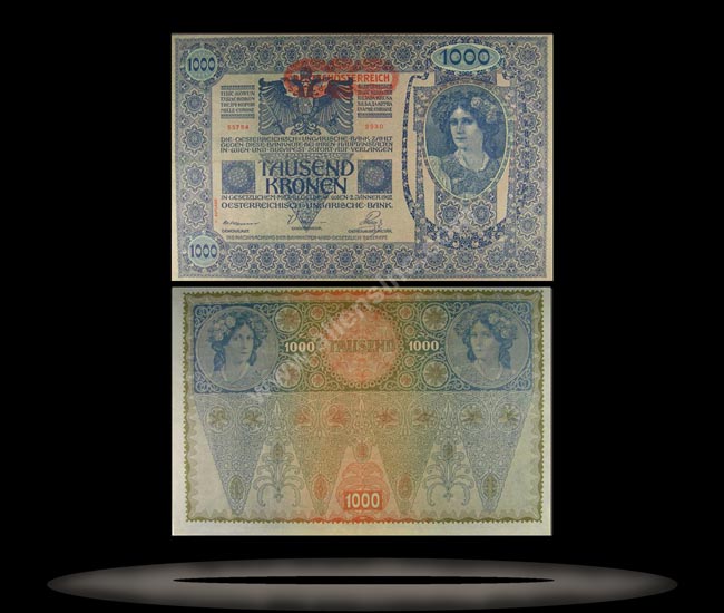 Austria Banknote, 1000 Kronen, ND (1919), P#61 MAIN
