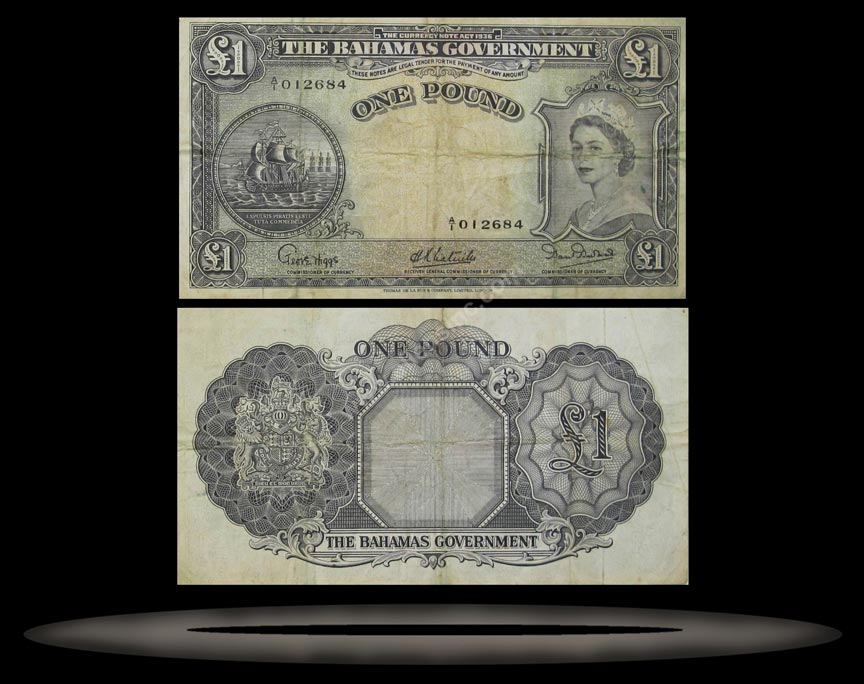 Bahamas Banknote, 1 Pound, ND (1953), P#15c MAIN