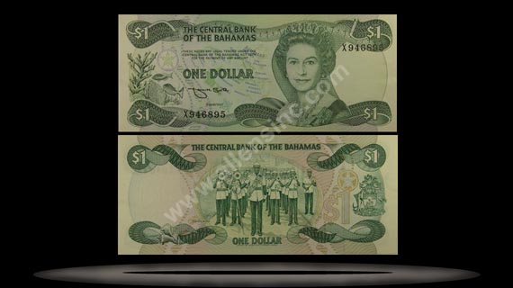 Bahamas Banknote, 1 Dollar, L.1974 (1984), P#43b MAIN