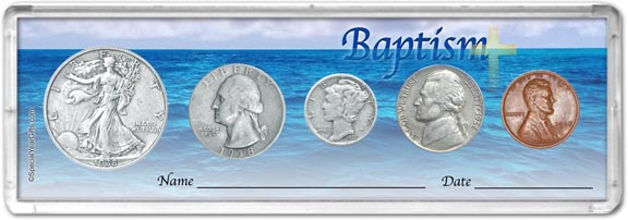 1938 Baptism Coin Gift Set LARGE