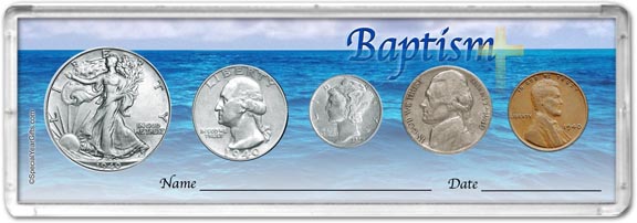 1940 Baptism Coin Gift Set LARGE