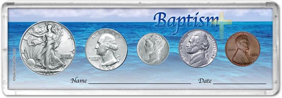1942 Baptism Coin Gift Set LARGE
