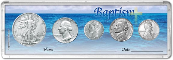 1943 Baptism Coin Gift Set MAIN