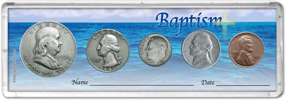 1950 Baptism Coin Gift Set LARGE