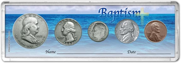 1953 Baptism Coin Gift Set LARGE
