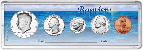 1972 Baptism Coin Gift Set MAIN