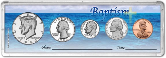 1983 Baptism Coin Gift Set LARGE