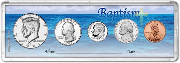 1991 Baptism Coin Gift Set MAIN