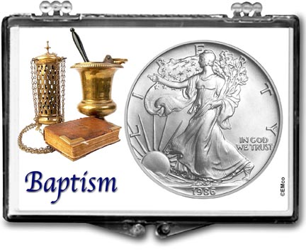 1986 Baptism American Silver Eagle Gift Display LARGE