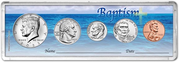 Baptism Coin Gift Set for the year 2023 LARGE