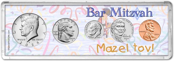 2024 Bar Mitzvah Coin Gift Set LARGE