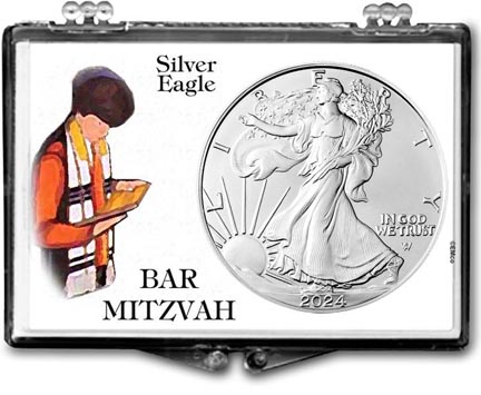 2024 Bar Mitzvah American Silver Eagle Gift Display LARGE