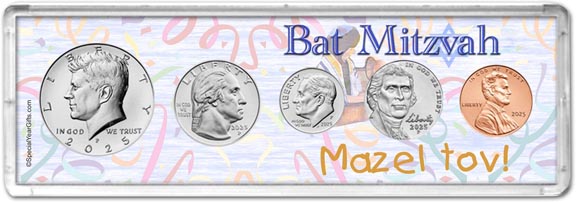 2025 Bat Mitzvah Coin Gift Set LARGE