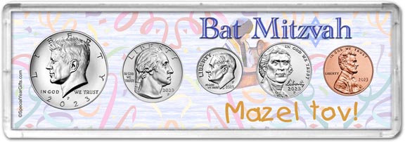 Bat Mitzvah Coin Gift Set for the year 2023 LARGE