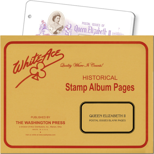 White Ace Blank Pages - Queen Elizabeth II Postal Issues, pack of 10 MAIN