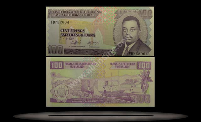 Burundi Banknote, 100 Francs, 1.5.2006, P#37 MAIN
