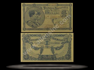 Belgium Banknote, 1 Franc, 20.9.1920, P#92 MAIN