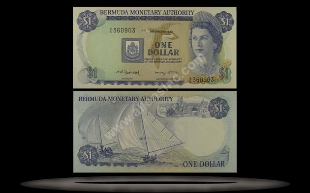 Bermuda Banknote, 1 Dollar, 1.12.1976, P#28a MAIN