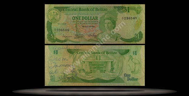 Belize Banknote, 1 Dollar, 1.7.1983, P#43 MAIN