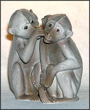 Two Monkeys, Bing & Grondahl Figurine #1524 MAIN